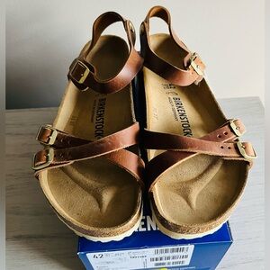 BIRKENSTOCK KUMBA Oiled Leather Cognac SZ 42 Brand new In Box!